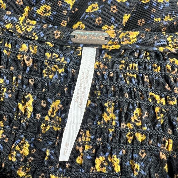 Free people Hello And Goodbye floral Mesh Midi Dress Sz M - Picture 5 of 6